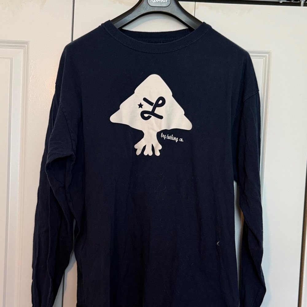 LRG Dark Blue Long Sleeve Tee with White Graphic